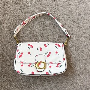 Cherry Print White Purse